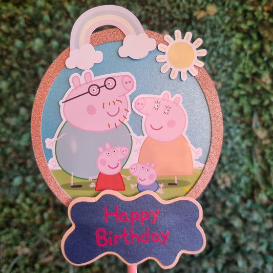 Peppa Pig Cake Topper- Muddy Puddles Blue