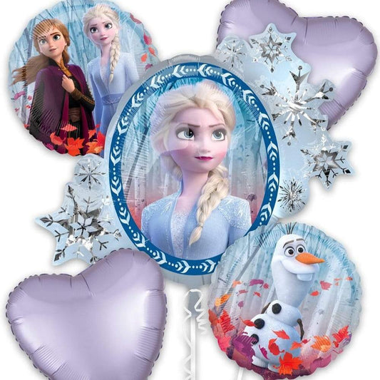 Frozen Foil Balloon Bouquet - 5 Pieces