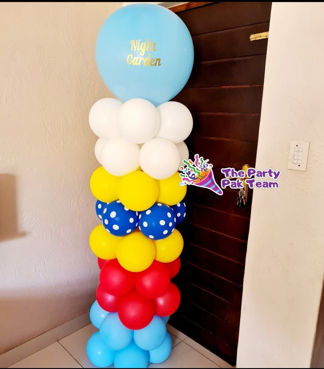 BALLOON COLUMN PERSONALIZED LARGE LATEX BALLOON TOPPER. Birthday Decor, Baby Shower Bridal Shower, Wedding, Engagements, Proposal, special occasion,